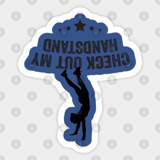 Check Out My Handstand | Funny Gymnastics Sticker by Horskarr